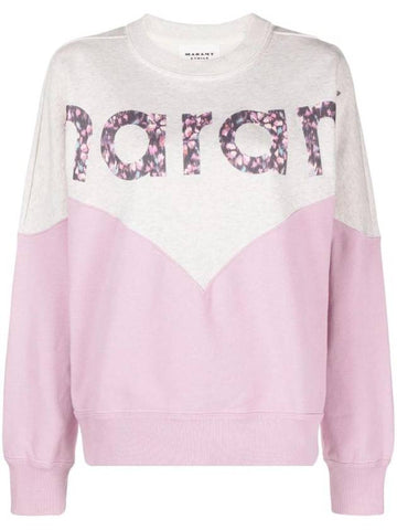 Houston Two-tone Logo Sweatshirt Light Pink - ISABEL MARANT - BALAAN 1