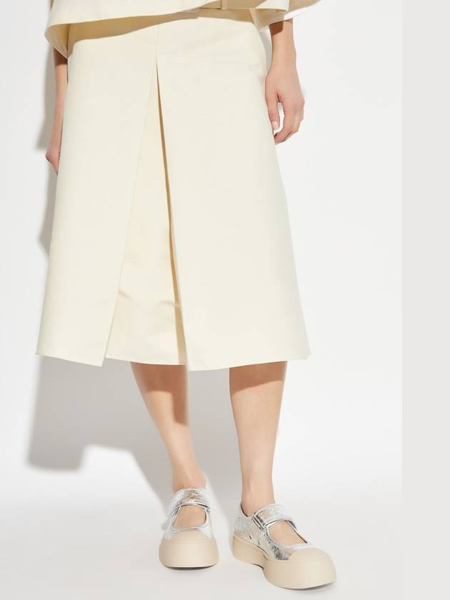 Marni Cotton Skirt With Belt, Women's, Cream - MARNI - BALAAN 3