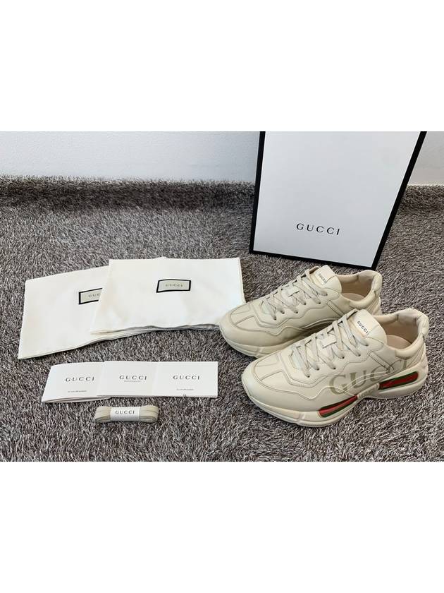 Rhyton strip logo sneakers 7 5 265 - GUCCI - BALAAN 2