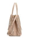 Mina 25 Circle Punching Mini Tote Bag Salmon - ALAIA - BALAAN 4