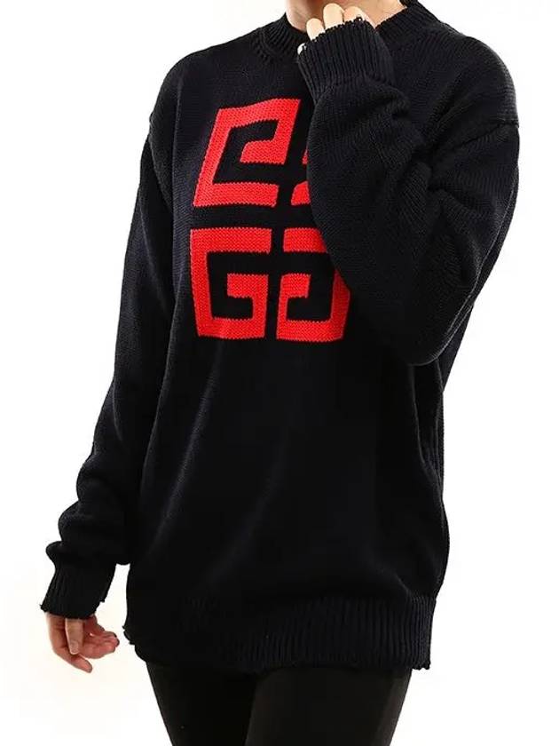 Red logo overknit dark navy BW903D4Z2E - GIVENCHY - BALAAN 5