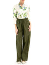 Re-Nylon Trousers Straight Pants Green - PRADA - BALAAN 3