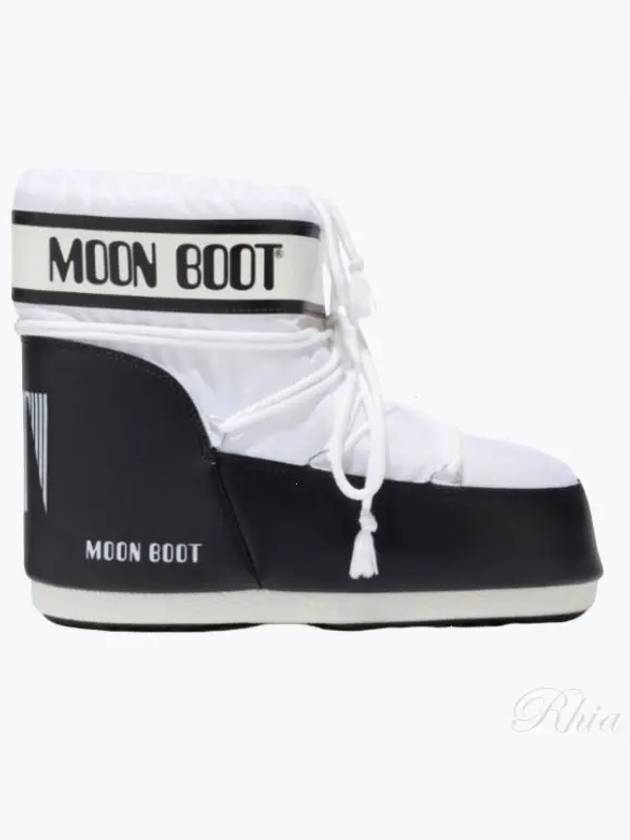 Icon Low Nylon Snow Boots Black White - MOON BOOT - BALAAN 2