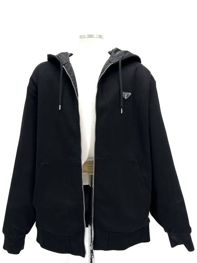 Reversible triangle logo double sided hooded jumper UJL41B - PRADA - BALAAN 4