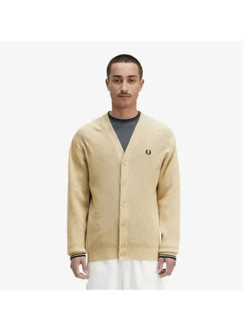 Fred Perry Sharp Waffle Stitch Cardigan 691 AFPM2336508 - FRED PERRY - BALAAN 1