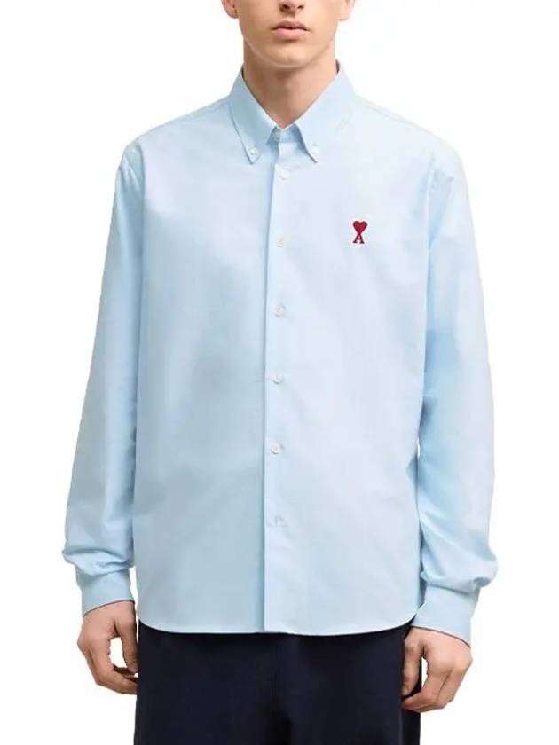 De Coeur Long Sleeve Shirt Light Blue - AMI - BALAAN 3