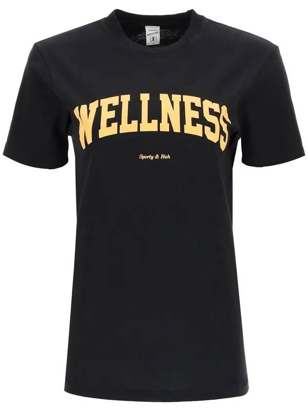 Wellness Ivy Short Sleeve T-Shirt Black - SPORTY & RICH - BALAAN 1