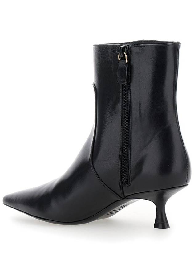 'Naomi' Black Ankle Boots With Kitten Heel In Leather Woman - STUART WEITZMAN - BALAAN 3