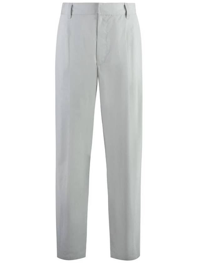 Cotton Silk Wide Leg Slacks Cloud - BOTTEGA VENETA - BALAAN 2