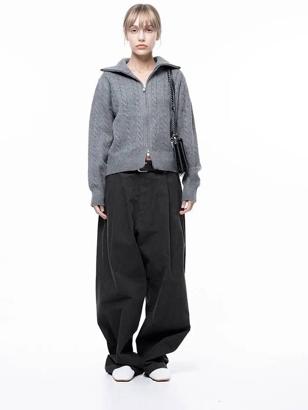 Four Woman Women s M243PT01CH Corduroy One Tuck Wide Pants Charcoal - CHANCE'S NOI - BALAAN 4