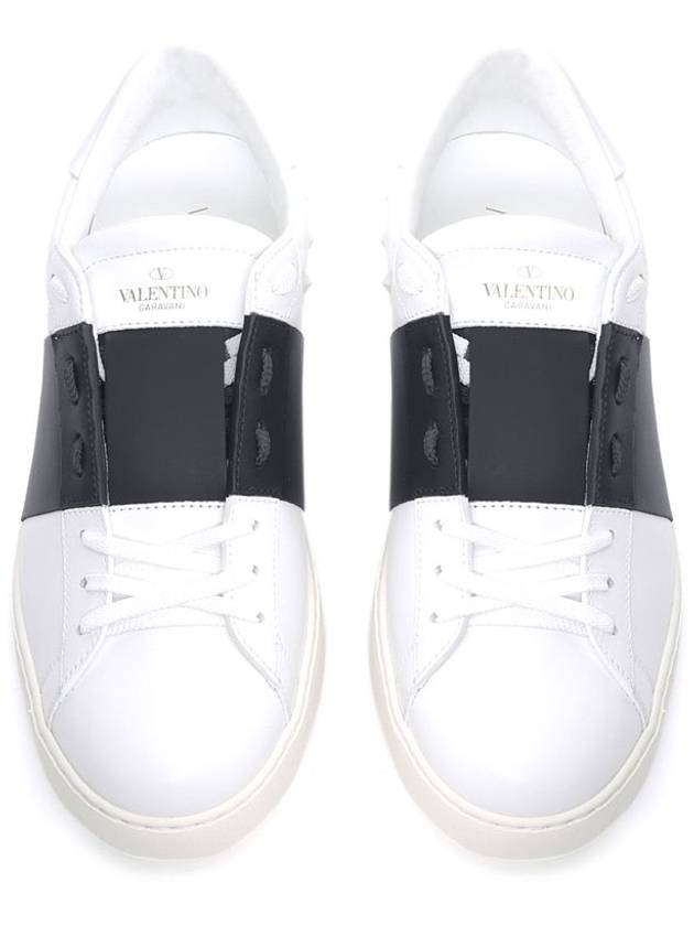 Men's Hidden Open Band Low Top Sneakers White Navy - VALENTINO - BALAAN 7