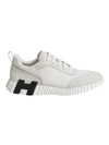 Graphic Mesh Suede Low Top Sneakers Blanc - HERMES - BALAAN 1