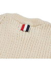 4 Bar Stripe Cable Knit Top White - THOM BROWNE - BALAAN 7