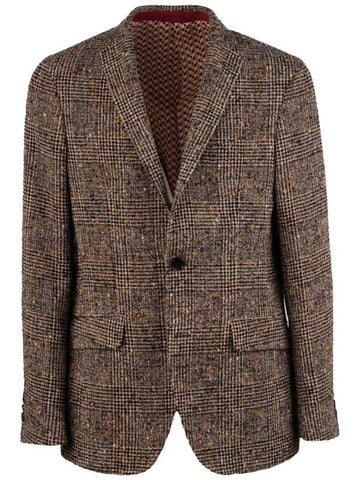 Etro Wool Jacket With Check Workmanship - ETRO - BALAAN 1