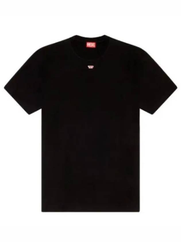 Embroidered D Patch Short Sleeve T-Shirt Black - DIESEL - BALAAN 2