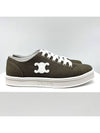 Sneakers Triomphe Patch Jane Low Lace up Canvas Calfskin Gray 358782220C 09GG - CELINE - BALAAN 1