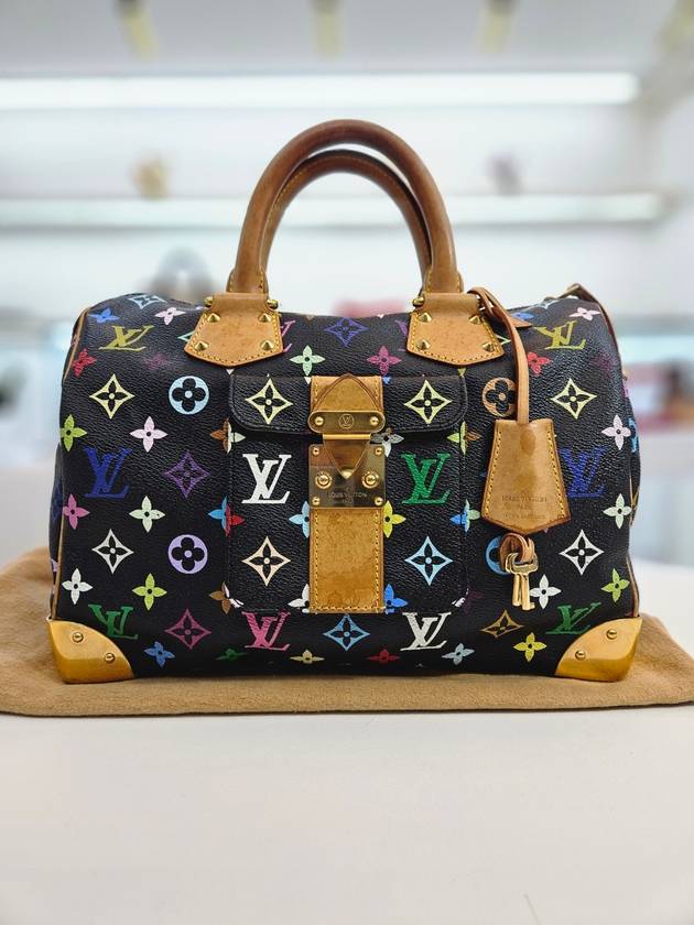 Monogram Black Multi Speedy 30 Tote Bag M92642 - LOUIS VUITTON - BALAAN 1