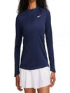 Women's Dri Fit UV Advantage Half Zip Long-Sleeve T-Shirt Navy - NIKE - BALAAN 2