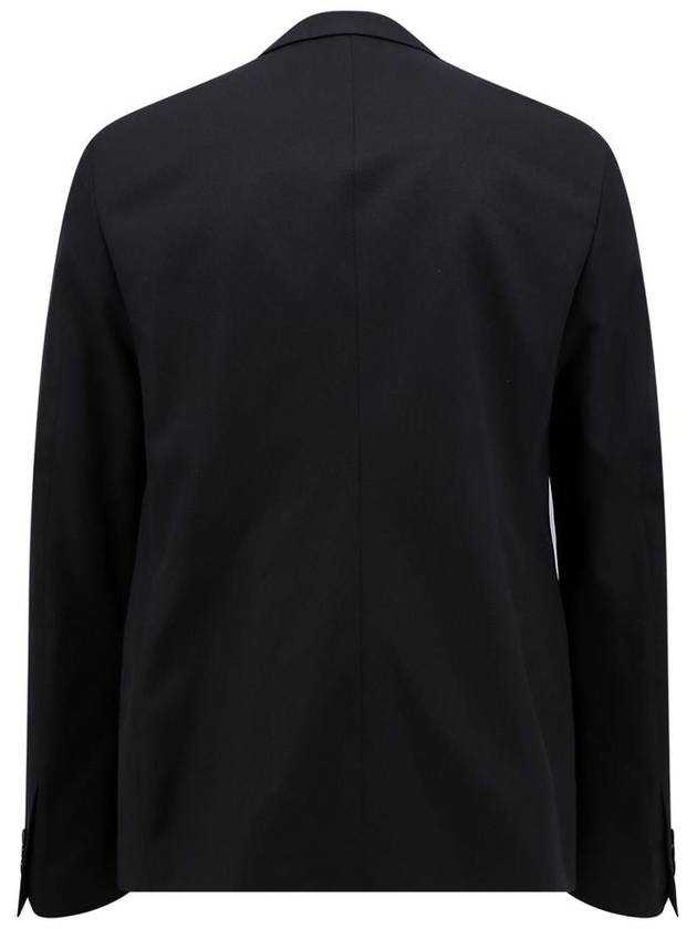 Relaxed Single Wool Blazer Jacket Black - OFF WHITE - BALAAN 3