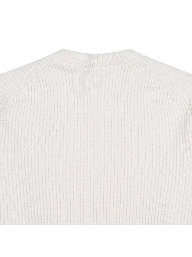 Men's Lens Detail Crew Neck Knit Top White - CP COMPANY - BALAAN 8