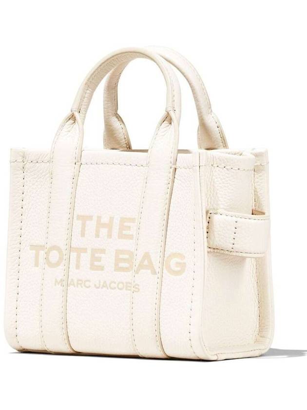 Mini Micro Leather Tote Bag White - MARC JACOBS - BALAAN 3