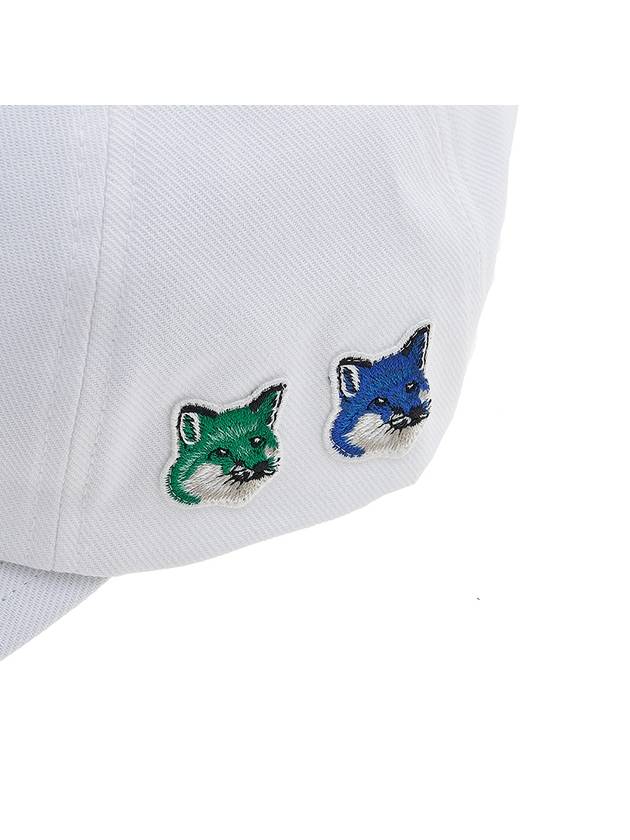 Double Fox Head Patch Ball Cap White - MAISON KITSUNE - BALAAN 7