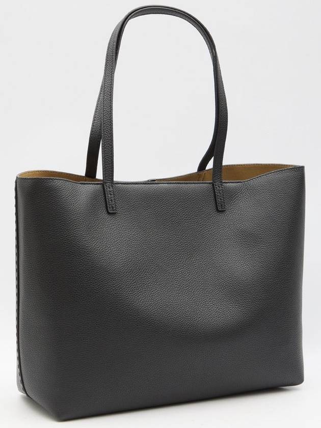 McGraw Logo Leather Tote Bag Black - TORY BURCH - BALAAN 3