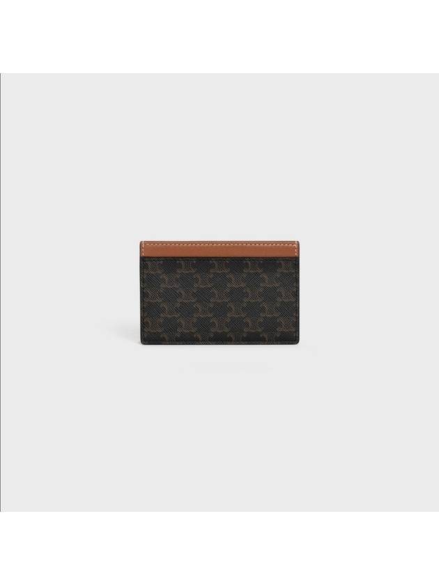 Triomphe Canvas Logo Card Wallet Tan - CELINE - BALAAN 10