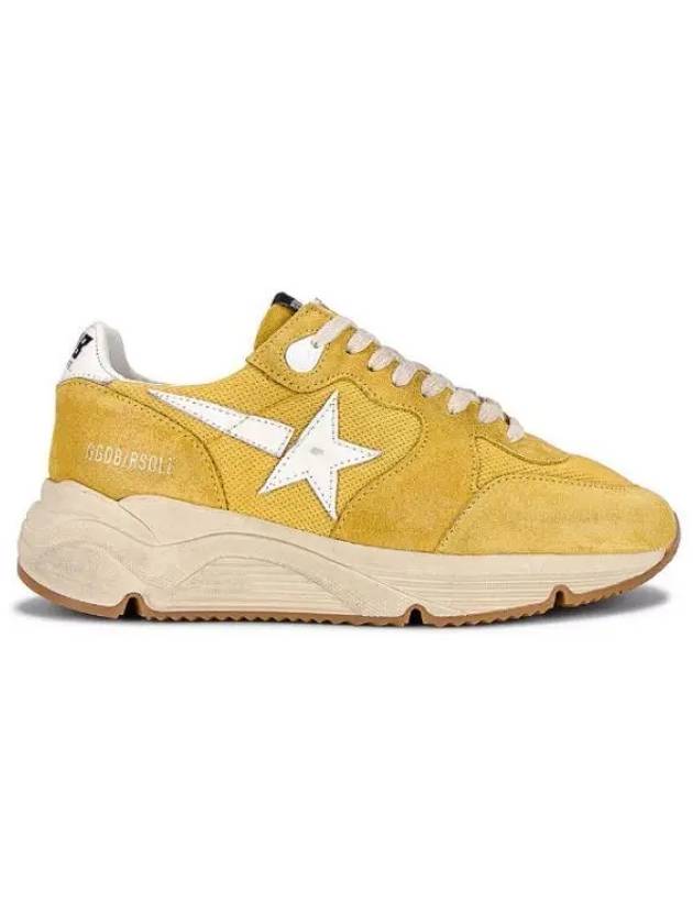 Running Sole White Leather Star Low Top Sneakers Yellow - GOLDEN GOOSE - BALAAN 2