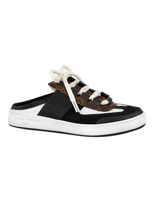 Lou Open Back Sneakers Mule Black - LOUIS VUITTON - BALAAN 1