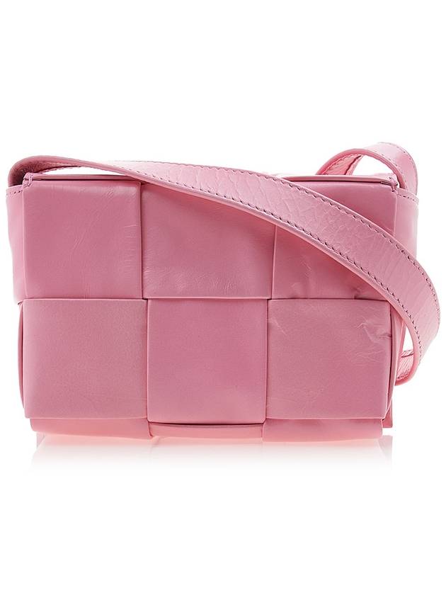 Cassette Small Leather Cross Bag Pink - BOTTEGA VENETA - BALAAN 4