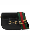 Horsebit 1955 Mini Cross Bag Black - GUCCI - BALAAN.