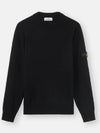 Kids Waffen Logo Knit Top Black 8116502Z1 - STONE ISLAND - BALAAN 1