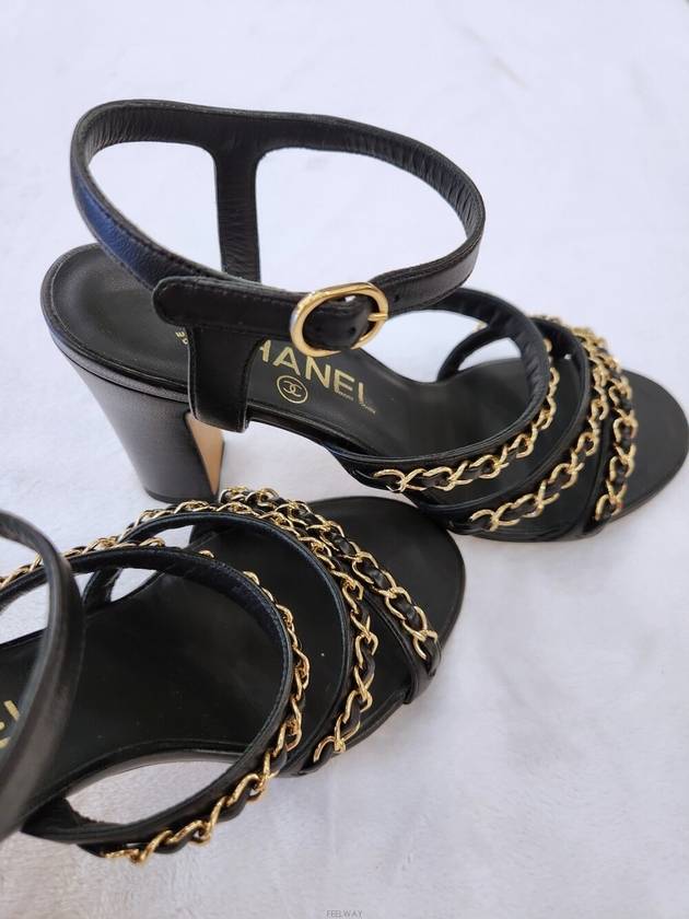 Daol Sangin Store CC Chain Strap Sandals G32883 Condition A - CHANEL - BALAAN 5