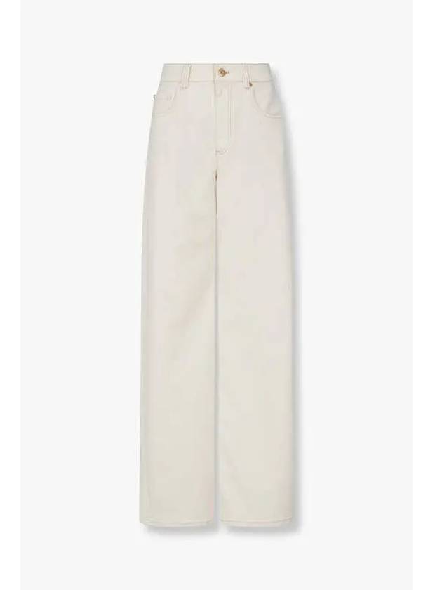 Women s Monili Label Straight Jean Cream - BRUNELLO CUCINELLI - BALAAN 1