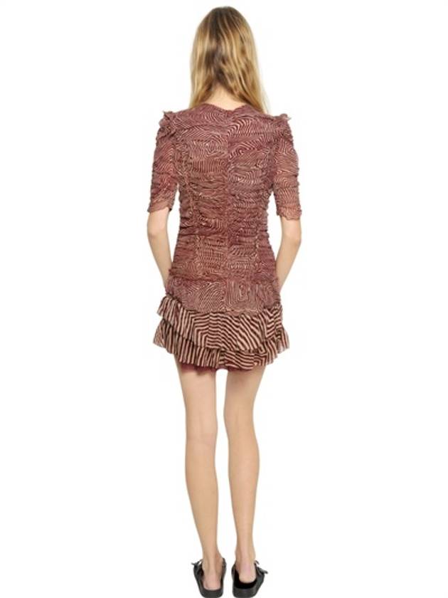 Isabel Marant EtoileCHIFFON SILK RUFFLED DRESS - ISABEL MARANT - BALAAN 5