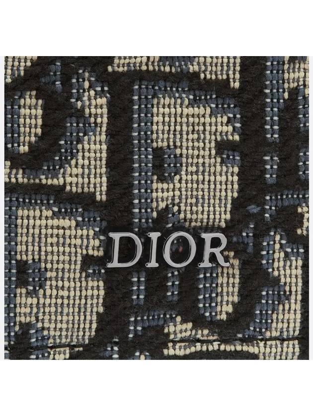 Oblique Saddle Card Wallet Black Beige - DIOR - BALAAN 5