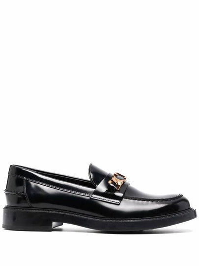 Horsebit Chain Leather Loafer Black - TOD'S - BALAAN 2