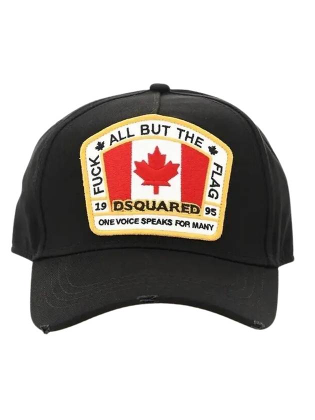 Canadian Flag Ball Cap Black - DSQUARED2 - BALAAN 1