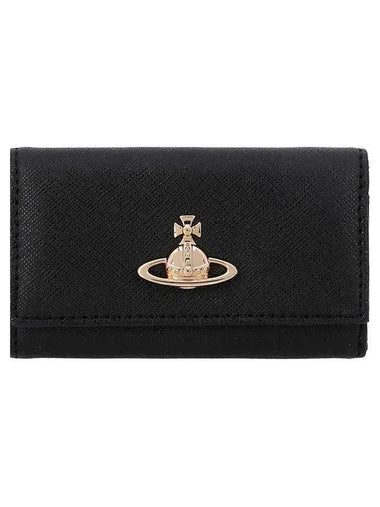 Saffiano Key Case Black - VIVIENNE WESTWOOD - BALAAN 1