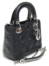 M0505PCAL Black Cannage Lambskin Silver Lady Mini 2WAY - DIOR - BALAAN 3