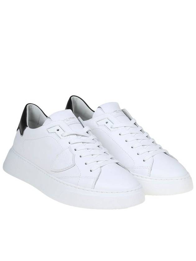 Men's Temple Tennis Black Tab Low Top Sneakers White - PHILIPPE MODEL - BALAAN 3