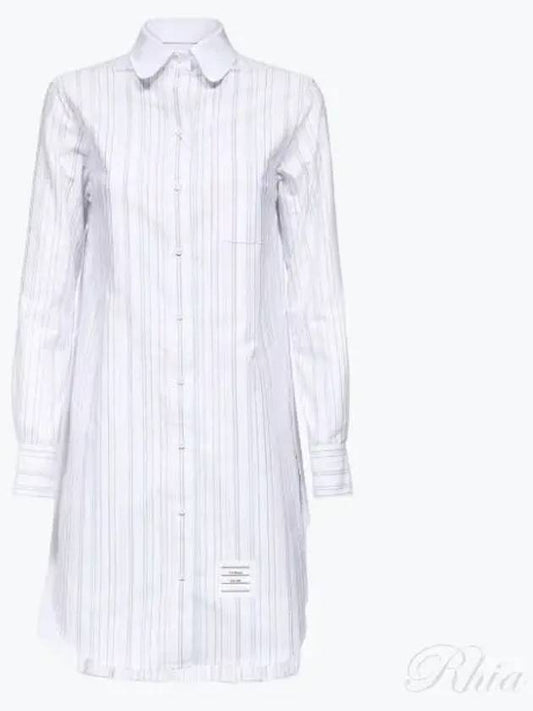 Pleated back stripe Oxford dress FDSD95C F0272 996 - THOM BROWNE - BALAAN 2