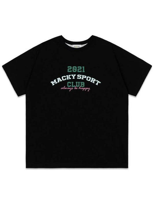 Sports Short Sleeve T-Shirt Black MCSS24HT4BK - MACKY - BALAAN 2