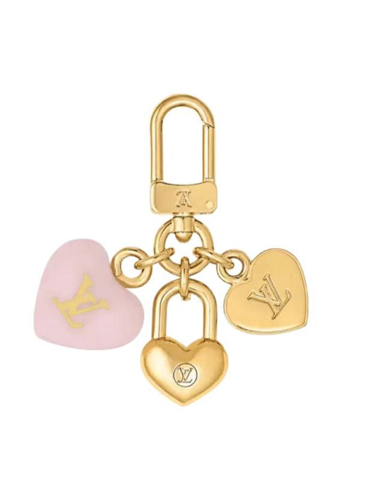 Micro Charms LV Heart Key Holder Gold - LOUIS VUITTON - BALAAN 1