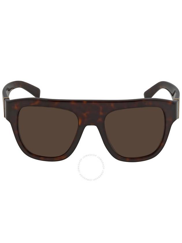 Dolce And Gabbana Dark Brown Square Ladies Sunglasses DG4398 502/73 54 - DOLCE&GABBANA - BALAAN 1