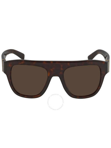 Dolce And Gabbana Dark Brown Square Ladies Sunglasses DG4398 502/73 54 - DOLCE&GABBANA - BALAAN 1