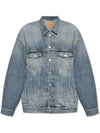 Balenciaga oversized denim jacket - BALENCIAGA - BALAAN 1