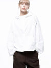 Four Woman Women s W243OT01WH Crop Hooded Windbreaker Jumper White - CHANCE'S NOI - BALAAN 7