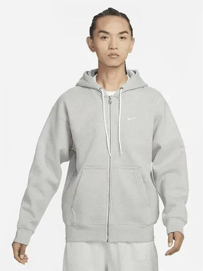 NRG Solo Swoosh Hooded Jacket Dark Grey Heather - NIKE - BALAAN 2